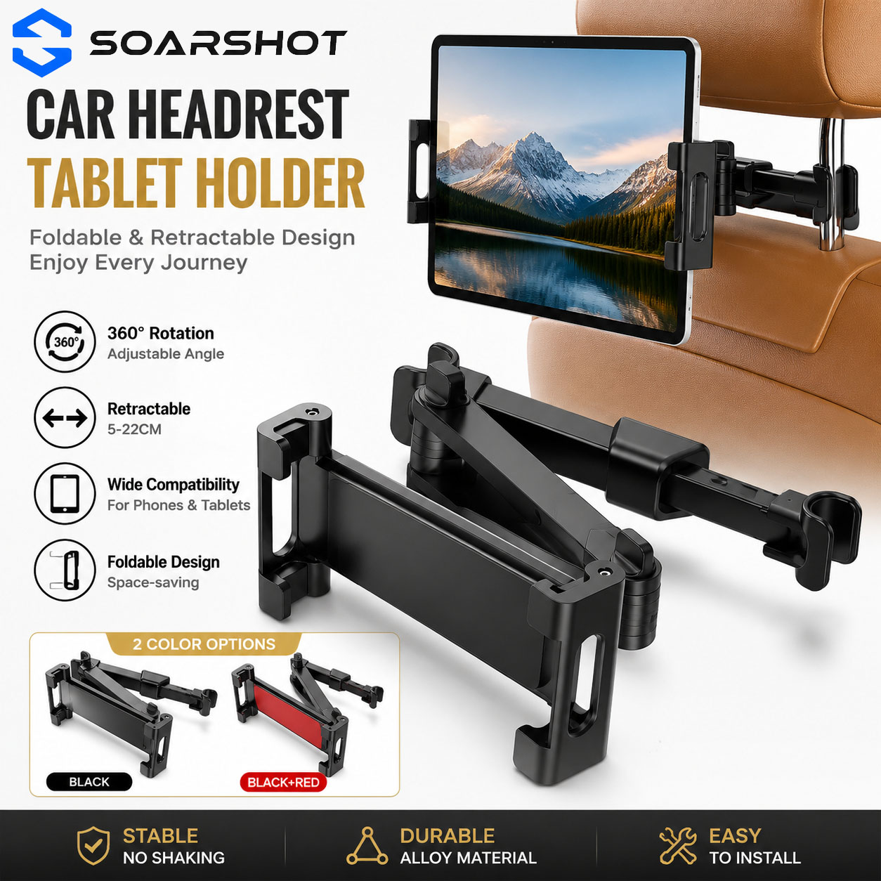 SOARSHOT Car Headrest Tablet H - đánh giá và giá Toddler Tablet Accessories
