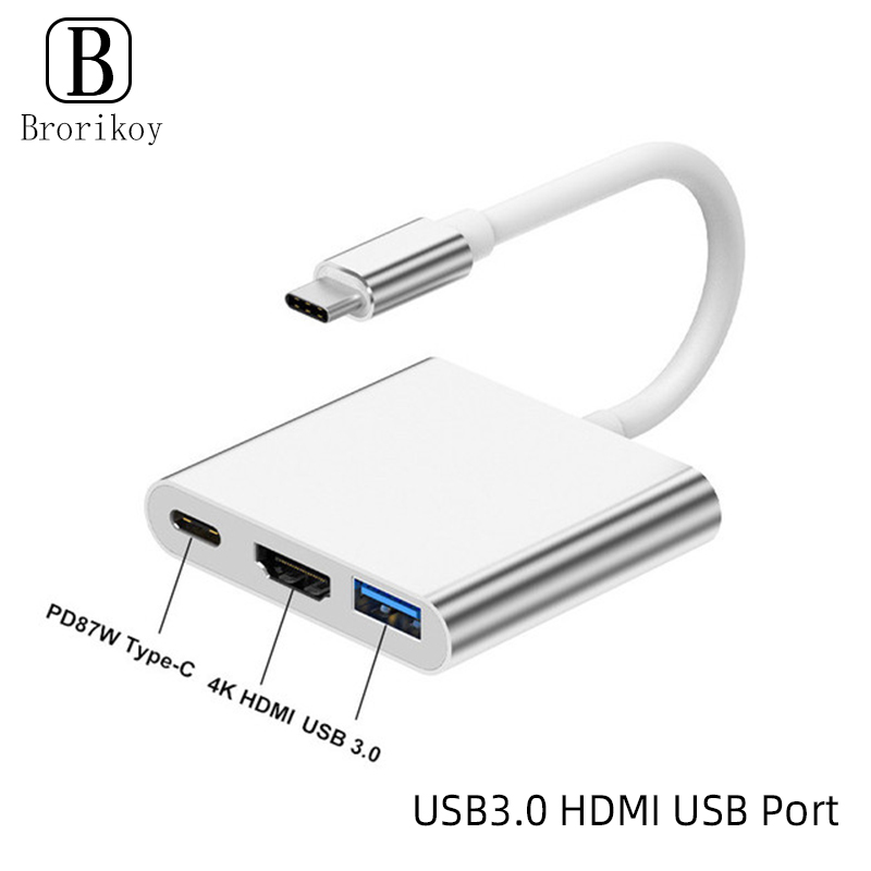 3 in 1 USB Type C Hub to 4K HD - đánh giá và giá Tablet Ipad Accessories