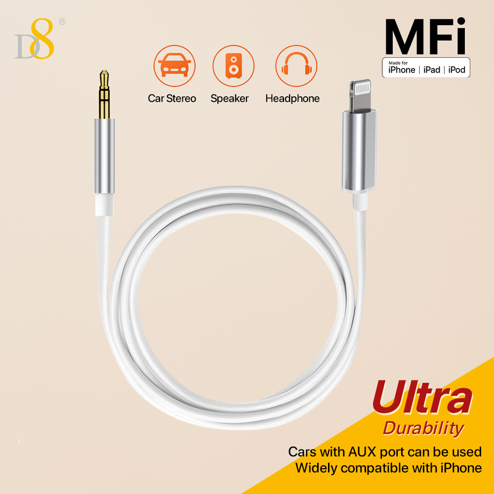 D8  Lightning  to 3.5mm Audio  - đánh giá và giá Wired Earphone Lightning