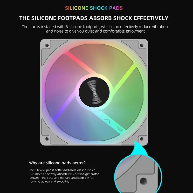 120mm PC Case Fan 12V RGB Cycl - đánh giá và giá Tablet Accessories Aesthetic