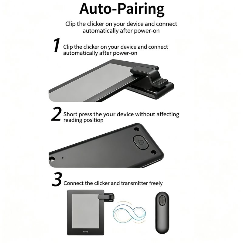 DTB7 Clip-on Bluetooth Page Tu - đánh giá và giá Tablet Reading Accessories