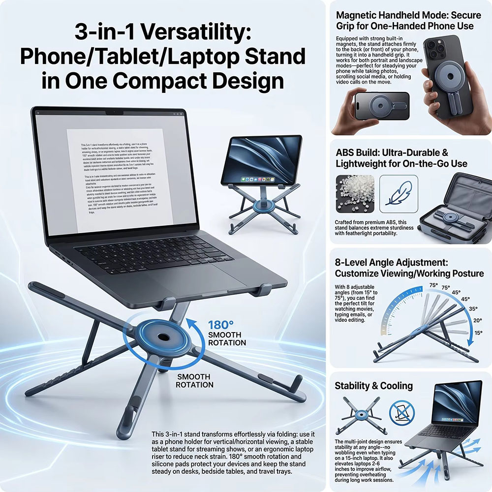 Portable Magnetic Phone Holder - đánh giá và giá Tablet Ipad Accessories