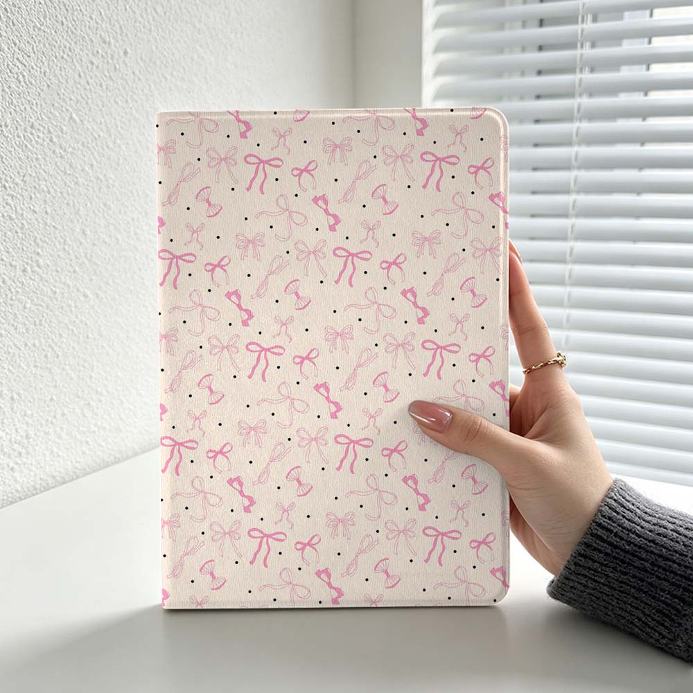 Minimalist Pink Bow Pattern Fo - đánh giá và giá Lenovo Tablet P12 Accessories