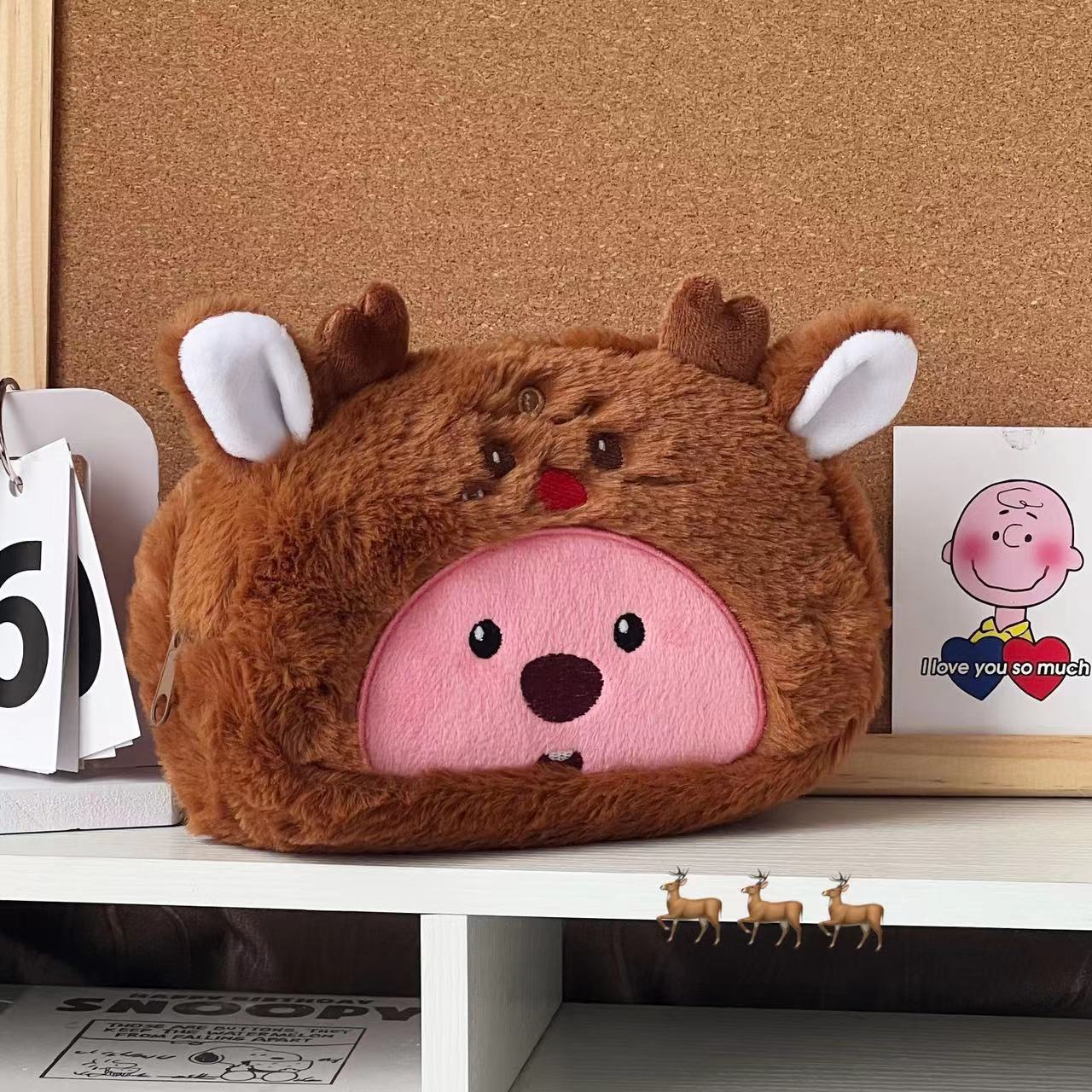 Cartoon Plush Pencil Bag Stude - đánh giá và giá Case With Pencil Holder